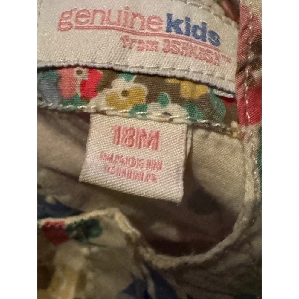 Genuine Kids from OshKosh Toddler Dress 18M Floral‎ Sleeveless Ruffle Hem Party